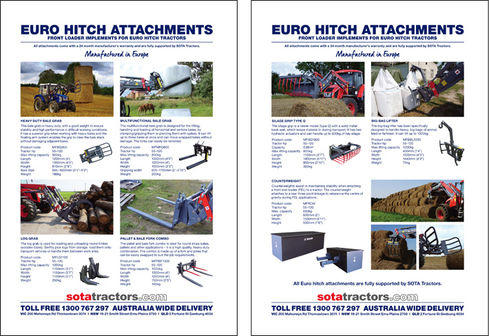 © Suzanne Day 2017 / Sota Tractors / Euro Hitch Flyer